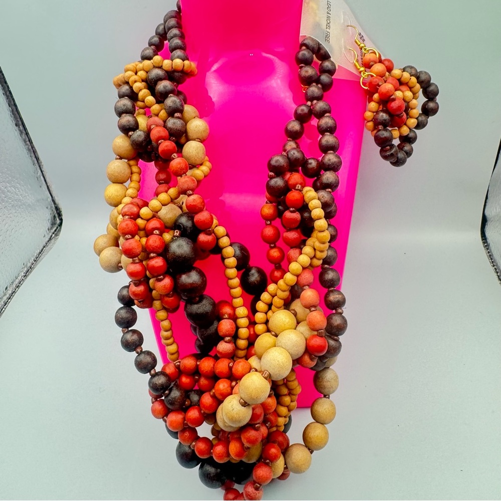 COPY - Juego de collar y aretes tamina. Libres de plomo y nickel